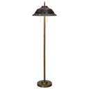 65.75" H 3-Light Iris Antique Bronze & Gold Metal Floor Lamp