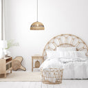 19.5" W 1-Light Arie Metal and Jute Pendant