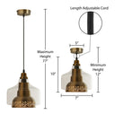 7" Martin Brushed Brass Bell Pendant Light