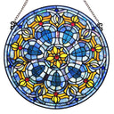 19.5"H Chartres Cathedral Stained Glass Window Panel