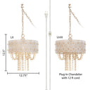 12.5"H Jeweled Blossoms Hanging Lamp