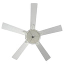 52"W Chromed Wave 5-Blade LED Ceiling Fan
