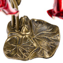 16"H Hand Blown Mercury Glass 3 Lily Downlight Accent Lamp