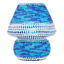 8.75" H Bianca Blue and White Mosaic Mushroom Accent Lamp