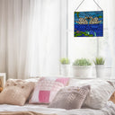 Romantic Swans Stained Glass Window Panel