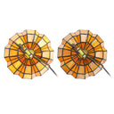 9"H Patch the Pumpkin Stained Glass Accent Lamp