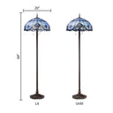 64"H Stained Glass Allistar Floor Lamp