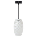 6" W Austin Glam White and Clear Glass Globe Shade Pendant Light