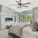 52"W LED Roxsie 5-Blade Crystal LED Chandelier Ceiling Fan