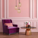 Lucinda 7.25"W Modern Gold Woven Metal Pendant Light