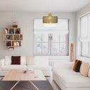 11.125"W 2-Piece Shade Pendant Adjustable Light