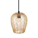 Lucinda 7.25"W Modern Gold Woven Metal Pendant Light