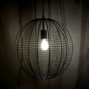 12"W Natalia Wire-Wrapped Caged Globe Shade Pendant Light