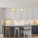 9.875"W Lucai Caged Globe Shade Pendant Light