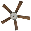 52"W Bronzed Wave 5-Blade LED Ceiling Fan