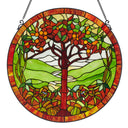 24"H Tree of Life Stained Glass Window Panel