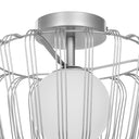 13"W Lucai Caged Globe Shade Ceiling Light Silver or Gold