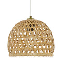 10.25"W Natural Bamboo Pendant Light Globe Shade