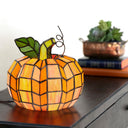 9"H Patch the Pumpkin Stained Glass Accent Lamp