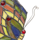 9.5"H Stained Glass Butterfly Wings Accent Lamp