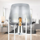 Leticia River of Goods White Metal and Silver Glass Bowl 61-Inch Floor Lamp
