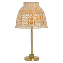 20"H Shayne Natural & Gold Bamboo Shade Table Lamp