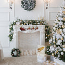 18" W Santa's Sleigh Tiffany-Style Stained Glass Window Panel