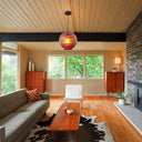 9.5" W Scarlett Modern Red Blown Glass Globe Shade Pendant Light