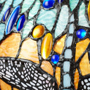 35" H Dragonfly Tiffany-Style Stained Glass Table Lamp