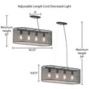 30" 4-Light Gianna Chandelier Black