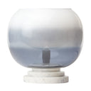 13' H Emily White and Blue Ombre Stacked Base Globe Shade Accent Lamp - River of Goods