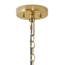 13" 1-Light Gold Metal and Silver Glass Pendant