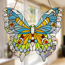 20.5"H Stained Glass Swallowtail Butterfly Window Panel