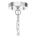 14.25"H Clear and Chrome Tiered Crystal Glass Plug-in and Hardwire Hanging Chandelier