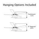 Leigh River of Goods Brown Oil-Rubbed Bronze and Wood Caged Ceiling Fan with Light