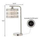 19.5"H Quentin Silver Drum Shade Table Lamp