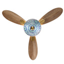 42" W Pierre LED Indoor Blue and Teal Mosaic Glass Ceiling Fan with Remote Control
