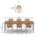 Inez 19"W Black and Jute Pendant Light