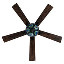 52" W Halston Indoor Tiffany Stained Glass Oil Rubbed Bronze Ceiling Fan with Remote Control