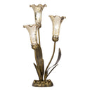 21.75"H Hand Blown Mercury Glass 3 Lily Uplight Accent Lamp -On