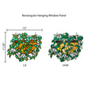 13" W Hanging Plant Tiffany-Style Stained Glass Window Panel