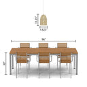 14"H Gold-Color Metal Pendant Light with Bamboo Shade