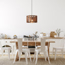 16" W 1-Light Wrenley Metal and Wood Pendant Light