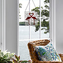 12.5" H Flamingos Stained Glass Window Panel