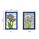 11.25" H Tiffany-Style Daisy Stained Glass Window Panel