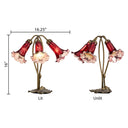 16"H Hand Blown Mercury Glass 3 Lily Downlight Accent Lamp