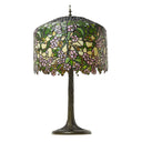 31.75" H Cherry Blossoms Stained Glass Table Lamp