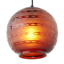 9.5" W Scarlett Modern Red Blown Glass Globe Shade Pendant Light
