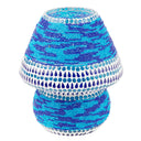 8.75" H Bianca Blue and White Mosaic Mushroom Accent Lamp