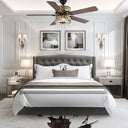 52"W LED Caged Clear Crystal Ceiling Fan with Remote Control